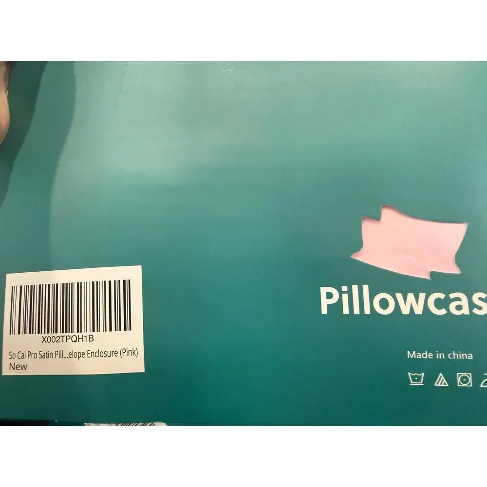 NEW Queen Size Satin Pillowcases Set of 2 Pink Silky Soft